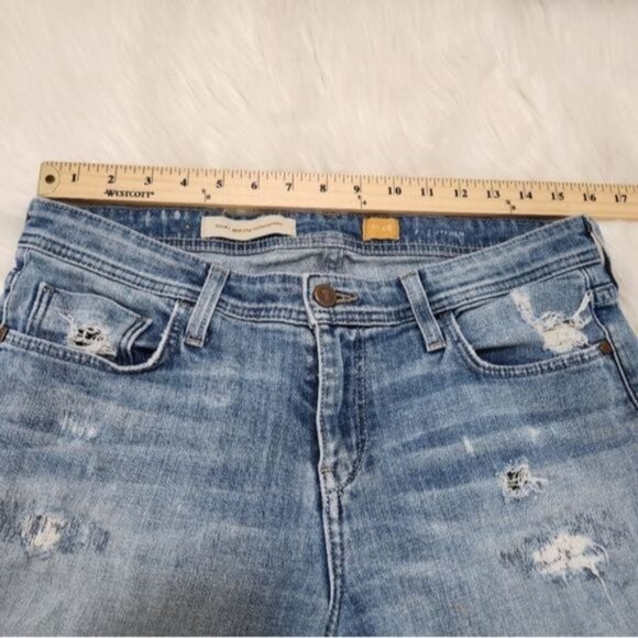 Anthropologie Picro And The Letter Press Jean Shorts Women's 28 Blue Distressed - Picture 13 of 14